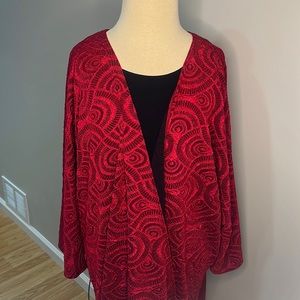 Hi-low textured cardigan